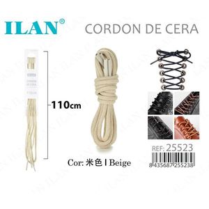 Lacci cerati Ilan beige 110 cm per scarpe - Product Image 3