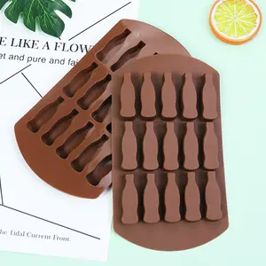 OKSILICONE热卖18腔硅胶巧克力模具烘焙硅胶冰盘模具自制巧克力糖果