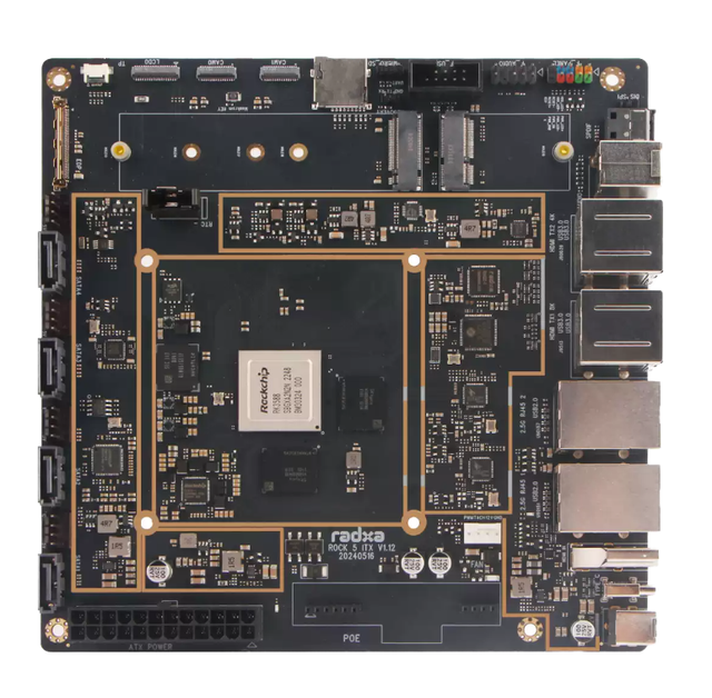 Premium Radxa ROCK5 ITX RK3588 Development Board, Octa-Core CPU Mini-ITX Motherboard
