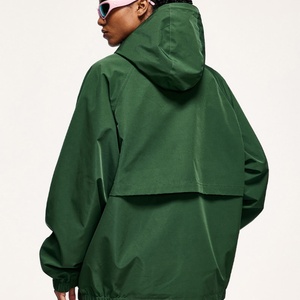 Lightweight <b>Waterproof</b> Softshell Anorak for Outdoor Hiking Canvas Windbreaker <b>Jacket</b> with Hoody and Zip Closure <b>Thin</b> Thickness - Product Image 4