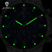 Montre à quartz classique pour homme Gohuos 9809, vente en gros, avec accessoires, résistante à l'eau, en acier inoxydable, avec date luminescente