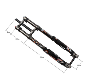 RisunMotor-<span class=keywords><strong>horquilla</strong></span> delantera para bicicleta, DNM, USD-8S, de suspensión neumática para bicicleta de montaña, 203mm, 20mm, freno de disco Dual de eje - Product Image 2