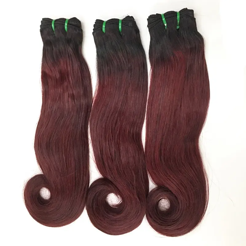 Prodotti di vendita caldi cuticola vergine allineata fasci di capelli brasiliani curva di capelli umani Super doppia trafilata dritta