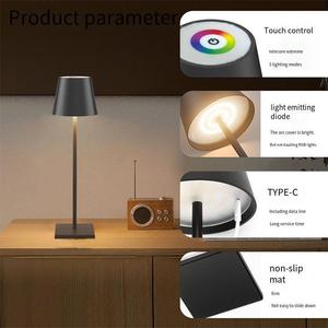 Nouvelle <span class=keywords><strong>lampe</strong></span> de table tactile sans fil moderne pour restaurant, chambre à coucher, luxe, USB, sans fil, ampoules de table rechargeables, lampes de table LED - Product Image 4