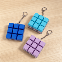 Porte-clés anti-stress personnalisable, jouet coloré en forme de clavier et porte-clés en plastique pour soulager l'irritabilité