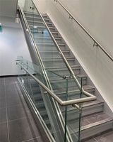 Raccords de garde-corps en verre coudés en acier inoxydable 316/304