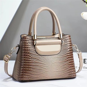 Sac à main pour femme An Ru Shi, motif crocodile, taille moyenne, noir, sac bandoulière, printemps 2024, style platine - Product Image 4
