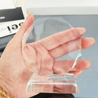 Trophée en cristal octogonal vierge, vente en gros d'usine, impression UV personnalisée, gravure laser, plaque en verre pour cadeau souvenir