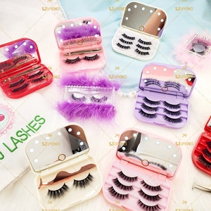 เคสกระจกใส่ขนตามิงค์10D,พร้อมไฟ LED กล่องบรรจุภัณฑ์ถาด3คู่1คู่กล่องใส่ขนตาส่งจากโรงงาน - Product Image 1