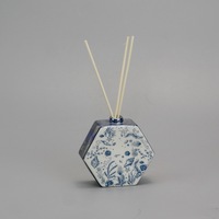 Diffuseur de parfum en céramique personnalisé, bouteille blanche émaillée à motif coquillage, ensemble d'huiles parfumées pour la maison, aromathérapie, bâtonnets en rotin, OEM