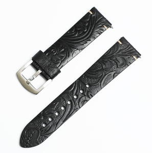 สายนาฬิกาหนังลายนูน 20 มม. 22 มม. ดีไซน์ใหม่ สายหนังวินเทจแบบถอดเร็ว - Product Image 5