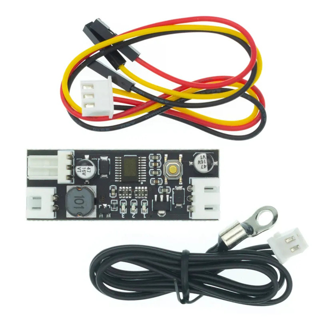 Single 12V 0.8A DC PWM 2-3 Wire Fan Temperature Control Speed Controller Chassis Computer Noise Reduction Module NTC B 50K 3950