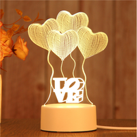 Fournisseur d'usine Nouvelle veilleuse LED Acrylique 3D Lampe 3D Lumière Logo personnalisé Veilleuse