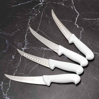 Couteau à désosser à lame courbée de 7/8 pouces avec manche en PP pour la boucherie, le dépeçage et le désossage