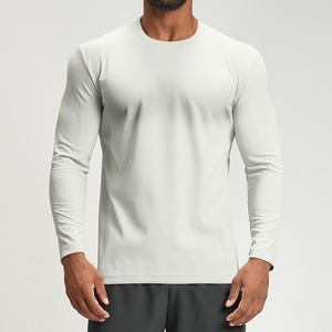 RUIQUWIN Maglietta Sportiva da <span class=keywords><strong>Uomo</strong></span> a Maniche Lunghe, Leggera, Altamente Elastica, Traspirante, per Corsa, Allenamento e Ciclismo - Product Image 3