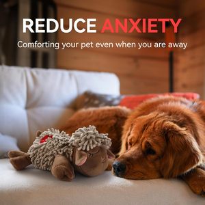 AFP 불안 완화 양털 장난감, 부드러운 플러시 강아지 장난감, 강아지 심장 박동 장난감, 온열 패드 포함, 수면 보조, 강아지 및 고양이를 위한 포근한 장난감 - Product Image 6