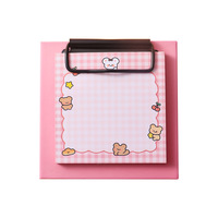 Petit papier à notes créatif et frais fournitures de papeterie matériel de papier porte-notes collant et porte-bloc-notes en métal