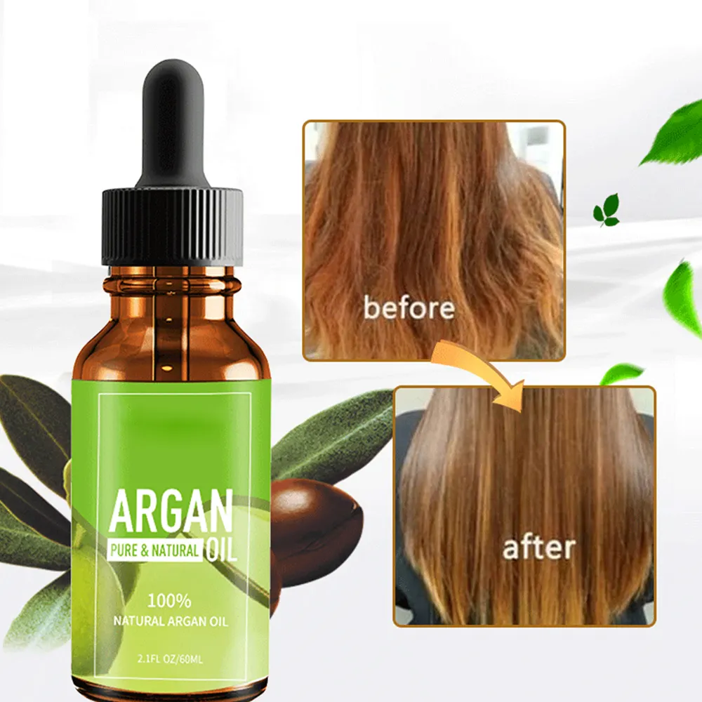 Óleo orgânico de argan do oem para cabelo, pele, rosto, unhas, óleo de argan para barba e cutículas 120ml