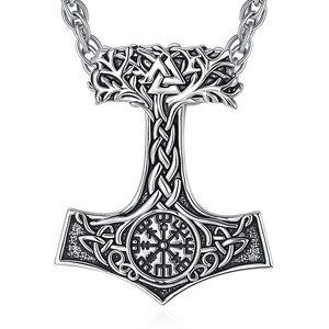 Bijoux religieux Merryshine, pendentif en cuivre marteau de <span class=keywords><strong>Thor</strong></span> viking, amulette nordique, collier celtique nordique Mjolnir pour hommes - Product Image 1
