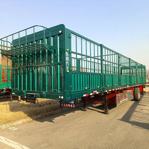 3 essieux 12 roues Heavy Duty Steel New Cargo Animal Livestock Transport Stake Fence Semi Trailer on <span class=keywords><strong>Promotion</strong></span> - Product Image 3