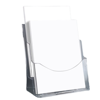 Support de présentation moderne en acrylique pour panneaux A4 A5, support de table pré-assemblé pour brochures et magazines