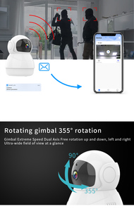 Cámara de Seguridad Inalámbrica PTZ <span class=keywords><strong>Eufy</strong></span> para Interiores, CMOS 2K 1080P, Tuya, WiFi, Cámaras de Seguridad para el Hogar - Product Image 4