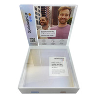Vitrine lumineuse LED acrylique avec couvercle avant coulissant 5V/3A Charge rapide 10000mAh batterie pour cosmétiques cadeaux électroniques