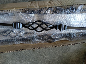 Lange Korbgeflecht-Eisengeländer für Treppen in Schwarz - Product Image 4