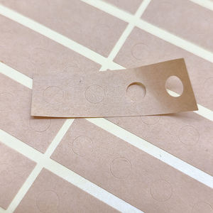 Label Kertas Kraft Logo Kustom Harga Pabrik, Stiker Label Persegi Panjang Kosong Perekat Sendiri Ukuran Kecil - Product Image 2