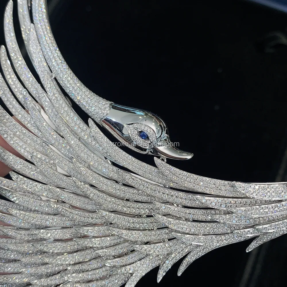 Luxo Design 18K colar de diamantes ouro personalizado diamantes crescidos em laboratório jóias finas