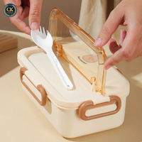 Thermisch Isolierte Edelstahl Bento Lunchbox für Kinder BPA-Frei Mikrowellengeeignet 2 Fächer Auslaufsicher Schulset