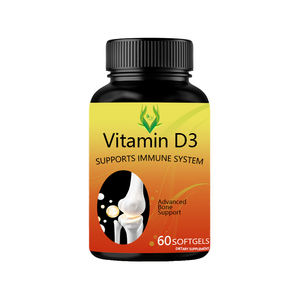 Etiqueta privada Vitamina D3 Softgels 5000IU Vitaminas Suplementos para el cuidado de la salud Apoya la salud de los huesos y los dientes para adultos - Product Image 1