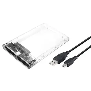 2024 Usb3.0 Hdd Enclosure 2.5 Inch Serial Port Sata Ssd Hard Drive Case Support 6tb Transparent Mobile External Hdd Case
