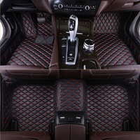 Ensemble complet de tapis de sol en cuir pour voiture de luxe 3 pièces 3.5mm d'épaisseur Accessoires d'intérieur automobile