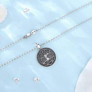 Changda 925 plata esterlina mujeres joyería familia Árbol de la vida colgante collar - Product Image 3