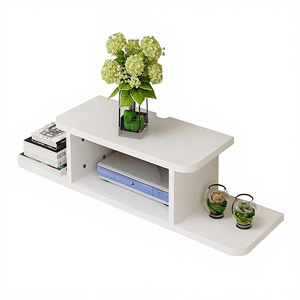 Mensola <span class=keywords><strong>TV</strong></span> Sospesa a Parete, Console Multimediale, Ripiani per Router e DVD, per PS4/Decoder/Console di Gioco e Dispositivi di Streaming - Product Image 1