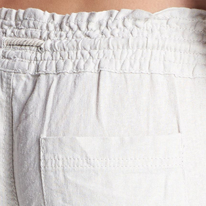 <span class=keywords><strong>Pantaloni</strong></span> da spiaggia in misto lino Metro <span class=keywords><strong>pantaloni</strong></span> da <span class=keywords><strong>donna</strong></span> con cordoncino bianco in <span class=keywords><strong>viscosa</strong></span> - Product Image 4