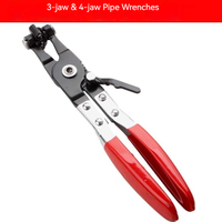 Jeu de 9 pinces à sertir coudées en acier à haute teneur en carbone pour conduites d'eau et d'huile de voiture, avec pinces à sertir et outils de démontage de vises