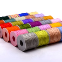 Vente en gros 0.8mm 80 couleurs cordon de bijoux porte-bonheur tressé rouge bracelet à main et sac/accessoires de chaussures corde pour vêtements chaussures