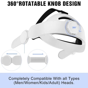 Délai de livraison rapide <span class=keywords><strong>casque</strong></span> <span class=keywords><strong>VR</strong></span> de décompression réglable monté sur la tête pour Oculus <span class=keywords><strong>Quest</strong></span> <span class=keywords><strong>2</strong></span> (blanc) - Product Image 2