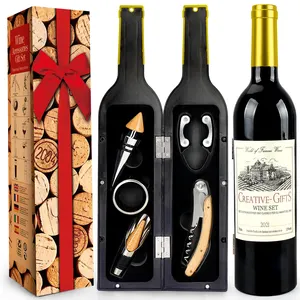 Лидер продаж на Amazon, подарочный набор из 5 винных аксессуаров в форме бутылки, открывалка для вина, Набор Винных пробок