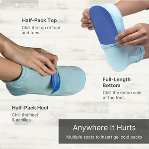 Factory Hot and Cold Therapy Socks for Feet Cold Cooling <b>Gel</b> Socks Foot <b>Ice</b> <b>Pack</b> Wrap Pain Relief Reusable Cold Therapy Sock - Product Image 5