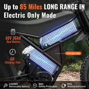 Vélo électrique haute performance Riding'times GT73 PRO 3000W 60V36AH, autonomie 150 km, livraison gratuite aux États-Unis - Product Image 2