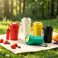 Mug à café isotherme à double paroi de 450 ml avec couvercle rabattable, design personnalisé, bouteille d'eau, tasse de voyage, plusieurs couleurs