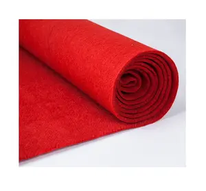 Nonwoven Printed Needle Punched Exhibition Red Carpet For Weddings Stage Commercial Event Rugs