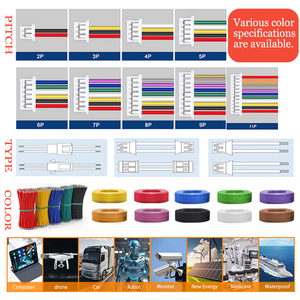 Câble personnalisé JST 2, 3, 4, 5 broches, mâle et femelle, faisceau de câbles JST SM 2, 3, 4, 5 broches - Product Image 3