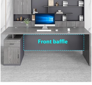 Escritorio de recepción ejecutivo moderno de primera calidad, juego de muebles de oficina, mesa de ordenador pequeña para el hogar en diseño de panel de madera para uso en el hogar y la Oficina - Product Image 3