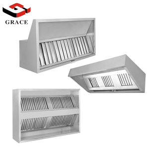 Penghisap Asap Dapur Restoran Grace Restaurant Kitchen Appliance <span class=keywords><strong>Range</strong></span> <span class=keywords><strong>Hood</strong></span> Restaurantsteel,  Kustom,  Kitchen Island Extractor, BBQ Hoods, Elektrik, Perak, 220V - Product Image 6
