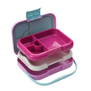 <span class=keywords><strong>Aohea</strong></span> Venta caliente lindo regreso a la escuela contenedor de alimentos niños plástico Bento fiambrera con divisores cocina y hogar - Product Image 1