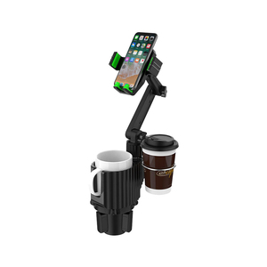 Support de téléphone multifonctionnel pour voiture avec porte-gobelet double et support de bouteille réglable - Product Image 1